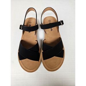 Soda Womens Sandals‎ Black Size 8.5 New